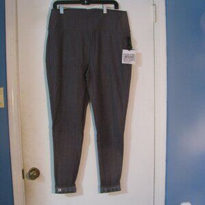 Agnes & Dora Jeggings XXXL 3X NWT Gray Stripe Contrast Hem Cuff New
